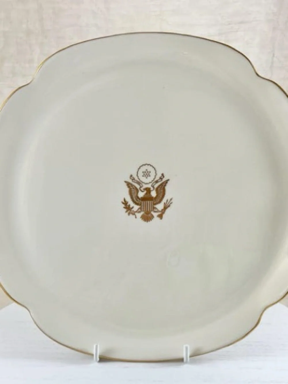 Vintage 1990 Pickard China Serving Tray/Plate with Great Seal